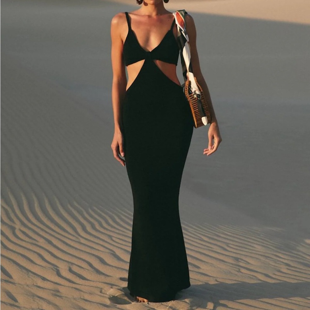Cult Gaia Black Serita Knit Dress - Picture 2 of 12